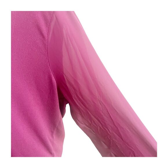 Banana Republic Sheer Sleeve Burgundy Blouse Size XL Holidays Office - Picture 9 of 11